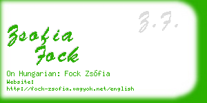 zsofia fock business card