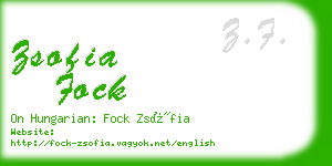 zsofia fock business card